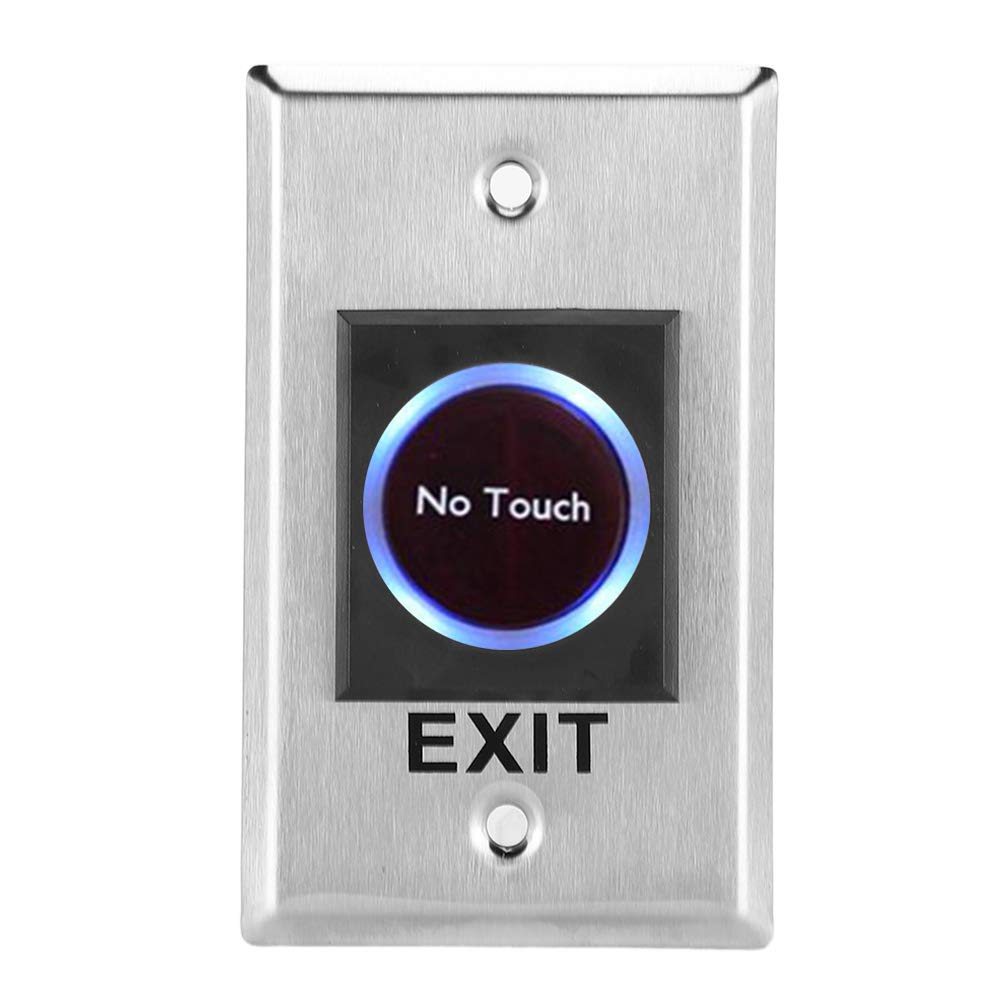Exit Button Switch, Door Exit Button Push to Exit Button Switch Infrared Sensor Touch-Free Contactless for Various Door Frames for Access Control System