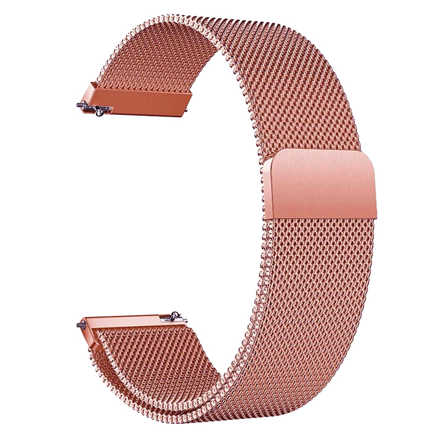 Watch Strap Magnetic Loop 20mm compatible with Crossbeats Orbit X Smartwatch Luxury Metal Chain Band