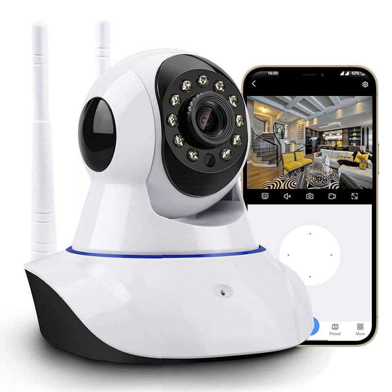 MultipleXR2 Pro {Upgraded} HD Smart WiFi Wireless IP CCTV Security Camera | Night Vision | 2-Way Audio | Support 64 GB Micro SD Card Slot