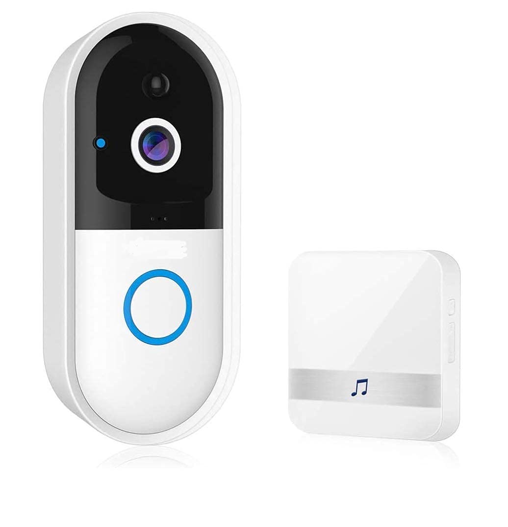 Smart Doorbell, Wireless WiFi Video Doorbell, Night Vision, 2-Way Talk, Motion Detection HD Home Security Camera for iOS Android Phone and Tablet