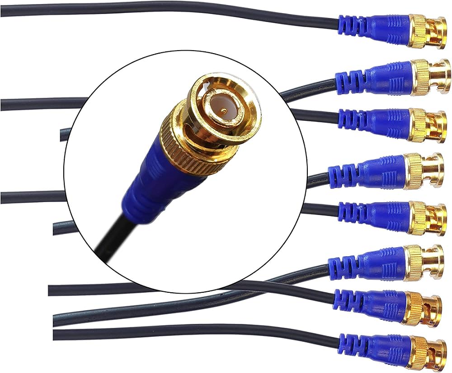 Golden Bnc Connectors for CCTV Camera (BNC Pin, Gold Wire)
