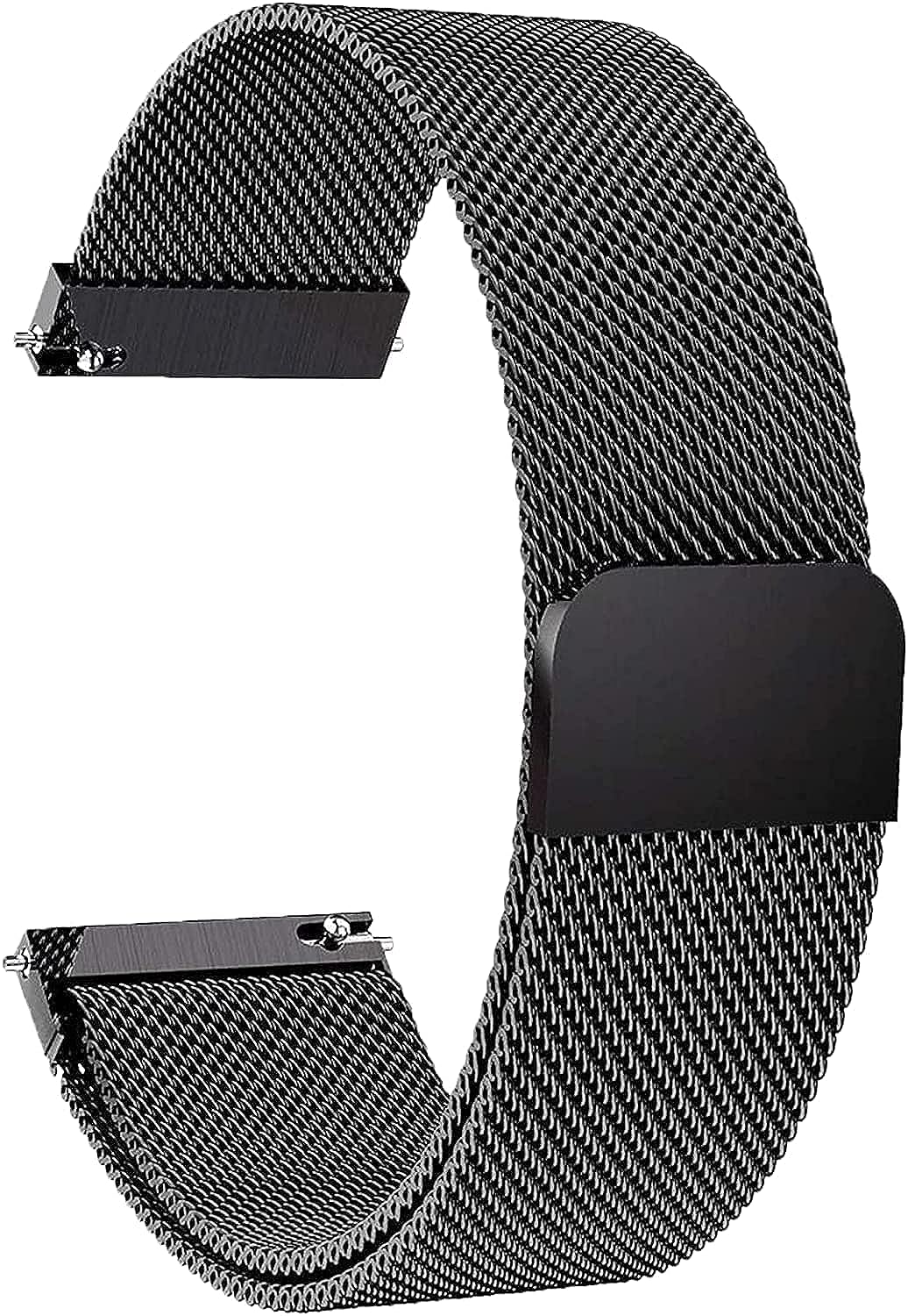 Stainless Steel 19mm Chain Strap with Magnetic Buckle Compatible with Noise Colorfit Pro 2, Boat Storm Smart Watch & Watches with 19mm Lugs