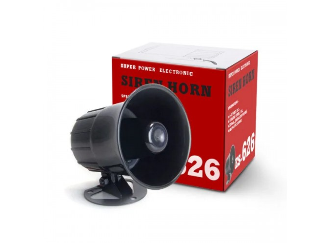 ES626 Siren Horn/Hooter Power Electronic Wired Car Siren Horn Loud Speaker Alarm for Home Alarms System