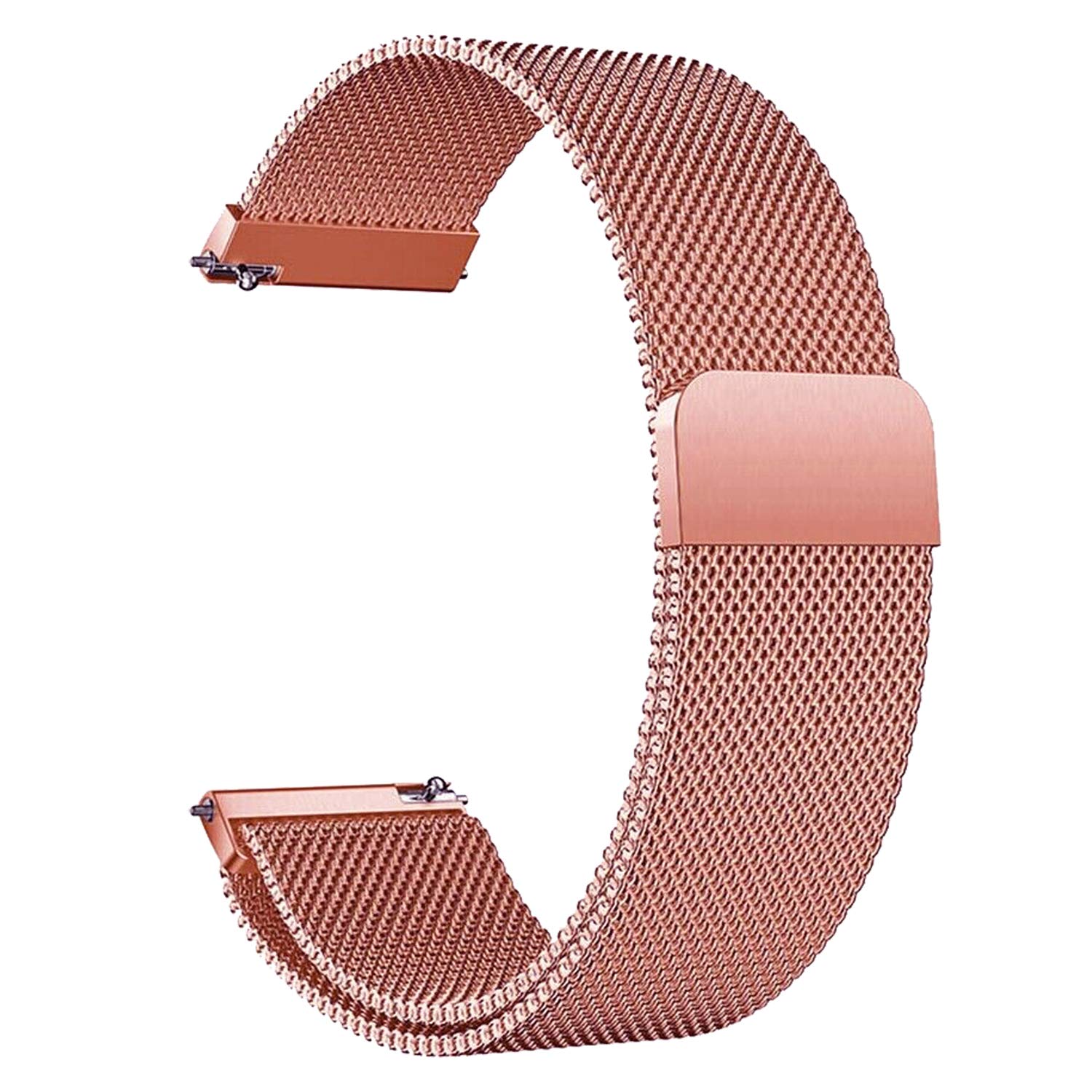 Watch Strap Magnetic Loop 20mm compatible with Crossbeats Orbit X Smartwatch Luxury Metal Chain Band