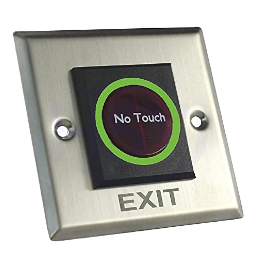 No Touch Stainless Steel Door Exit Switch/Touch Free Exit Push Release Button Switch for Electric Access Control