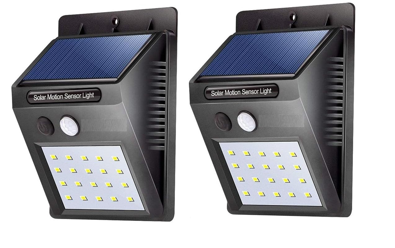 Fusion 20 Led Solar Motion Sensor Light, Plastic Outdoor Weatherproof for Driveway Garden Path Yard Outdoor