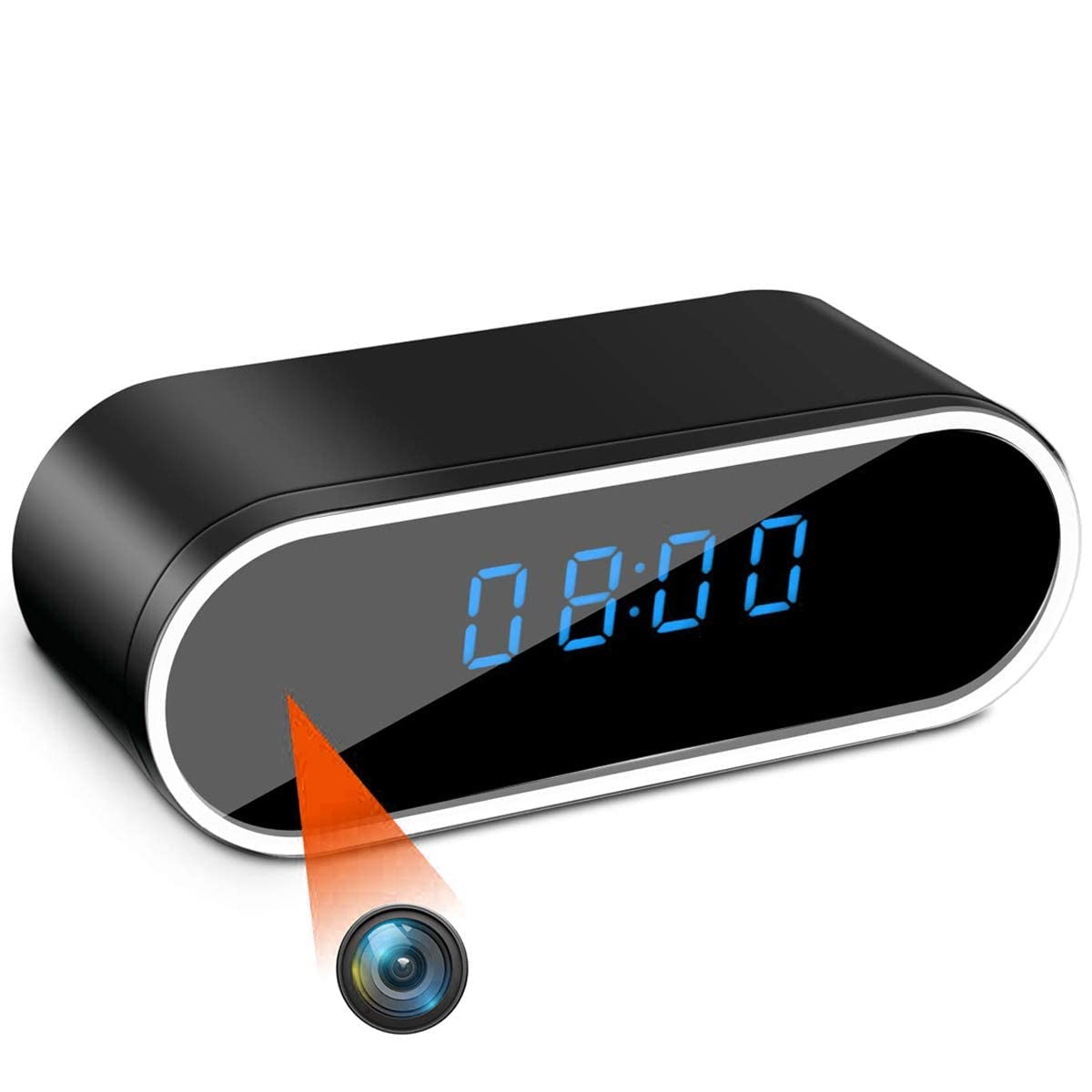 Hidden Spy Camera Table Clock, HD 1080P WiFi Camera Alarm Clock with Night Vision Motion Detective, Monitor Audio Video Recorder for Home Office