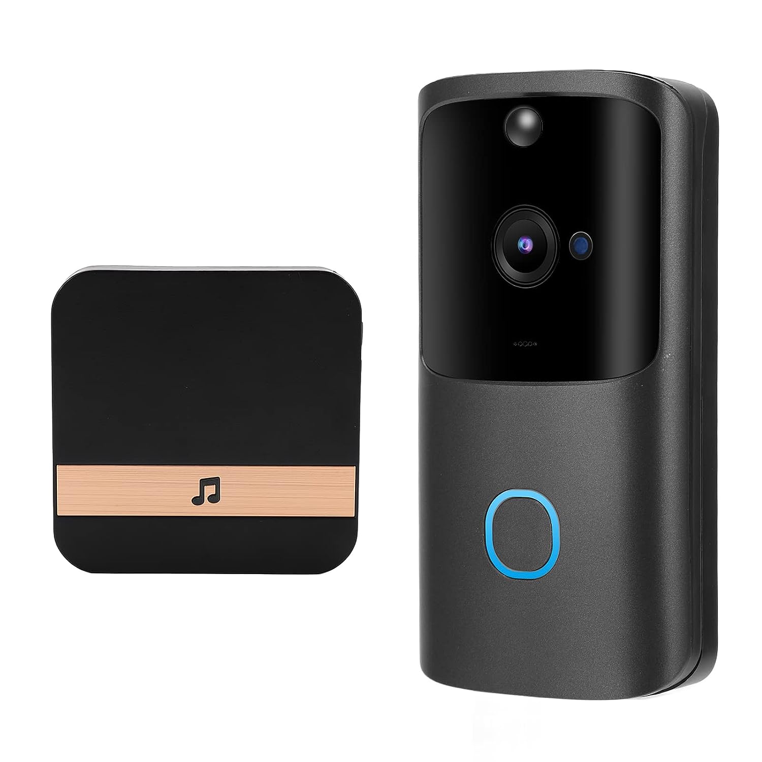 Video Door Bell, Wireless Door Phone WiFi 166? Wide Angle 90 260V for Home Safety