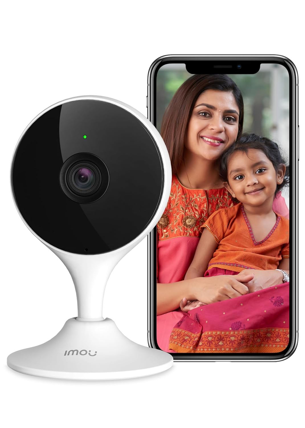 WiFi Security Camera, Up to 256GB SD Card Support, 1080P Full HD, Human Detection, 2-Way Audio, Night Vision, Abnormal Sound Alarm, Baby & Pet Monitor, Siren, Alexa Google Assistant