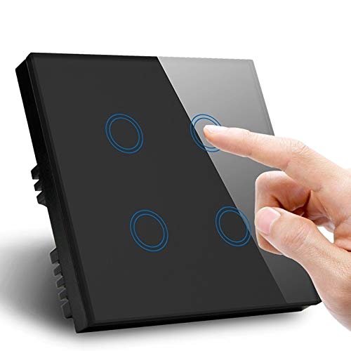 Crystal Glass Wireless Smart Touch Switch, Work With Mobile App, Alexa & Google Assistant